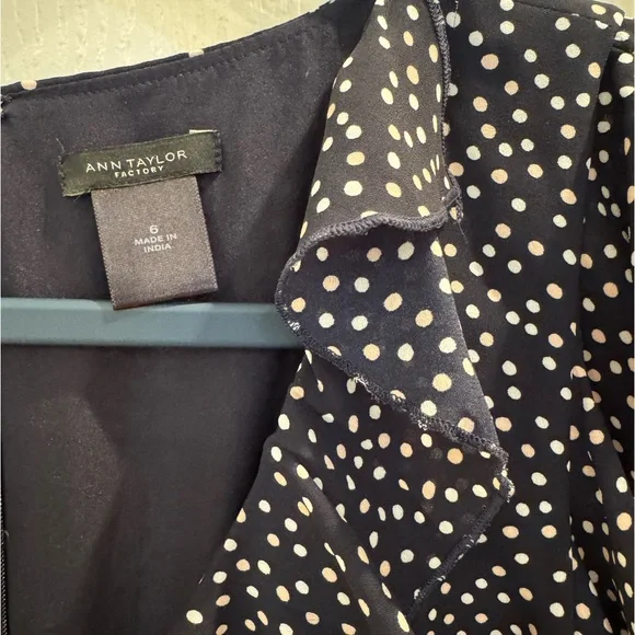Ann Taylor Polka Dot Dress, Size 6 - Picture 4 of 5